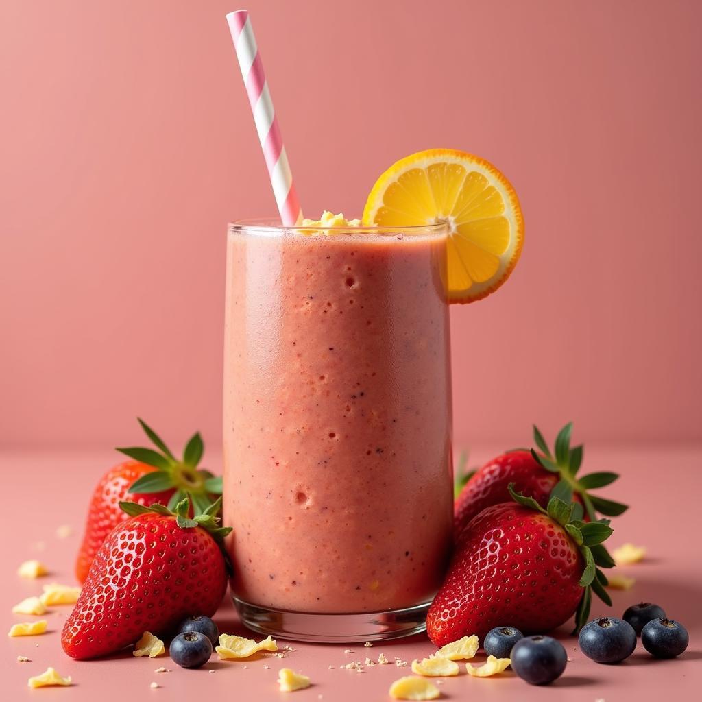 A refreshing and nutritious recovery smoothie made with fruits, vegetables, and yogurt