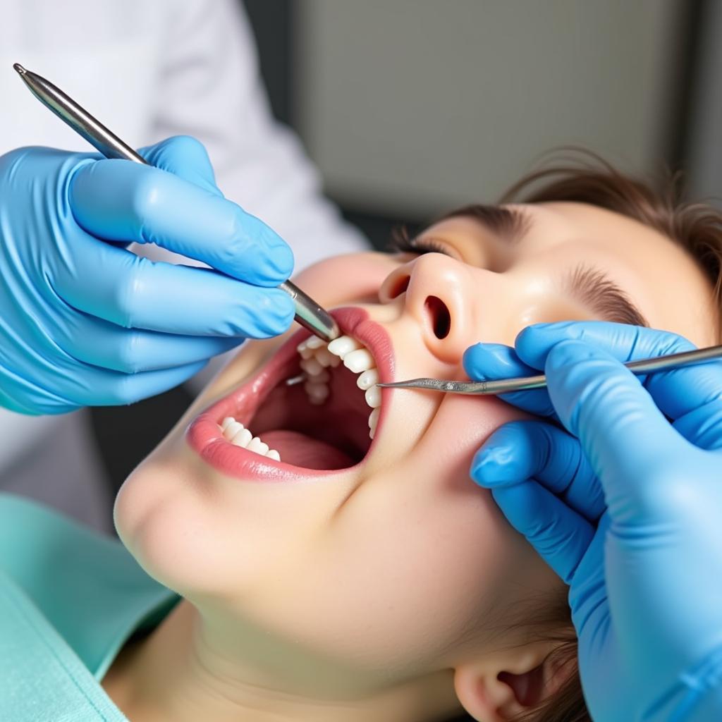 Dentist Examining Broken Tooth