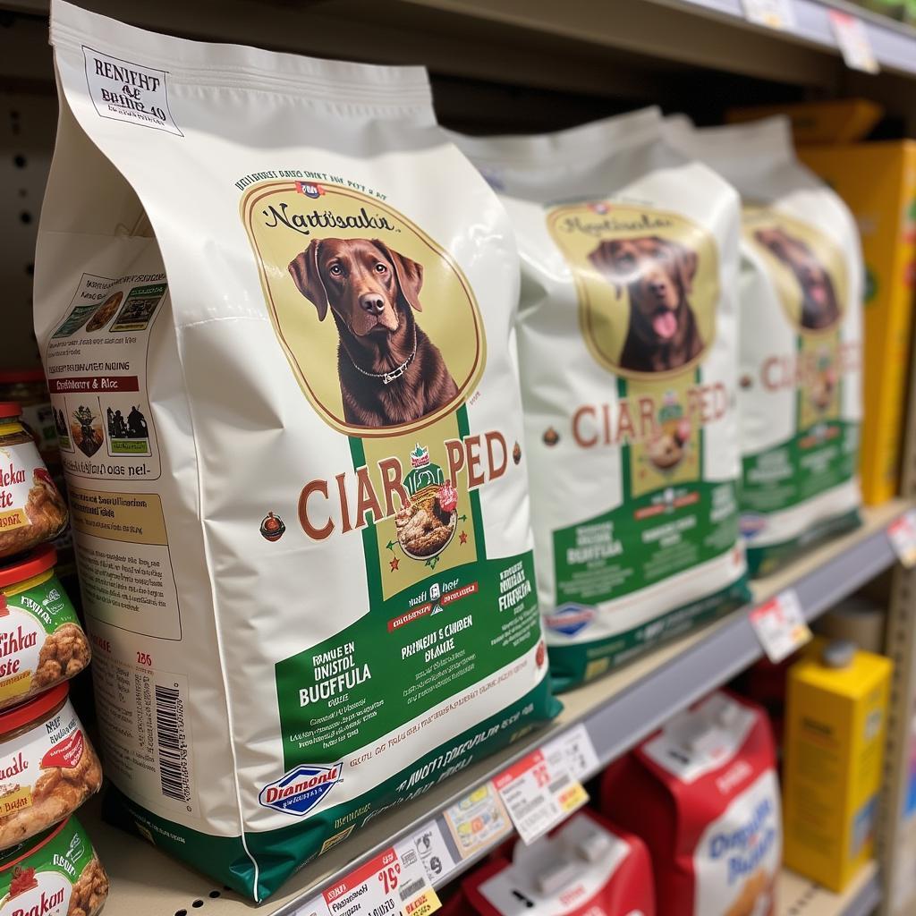 Diamond Dog Food Naturals Chicken & Rice on Store Shelf