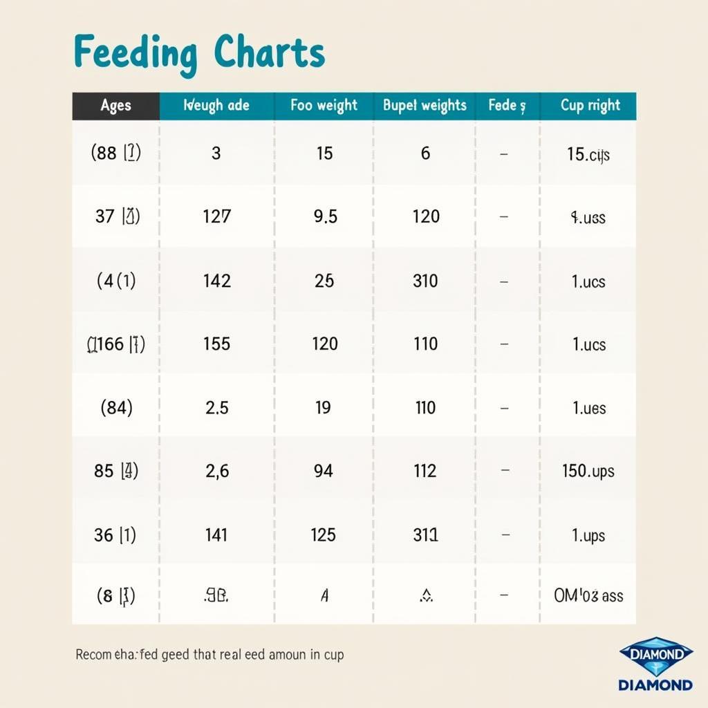 Diamond Puppy Food Feeding Chart