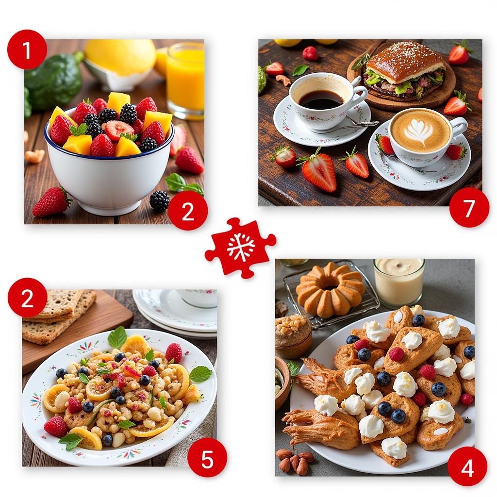 An Array of Food Jigsaw Puzzle Themes