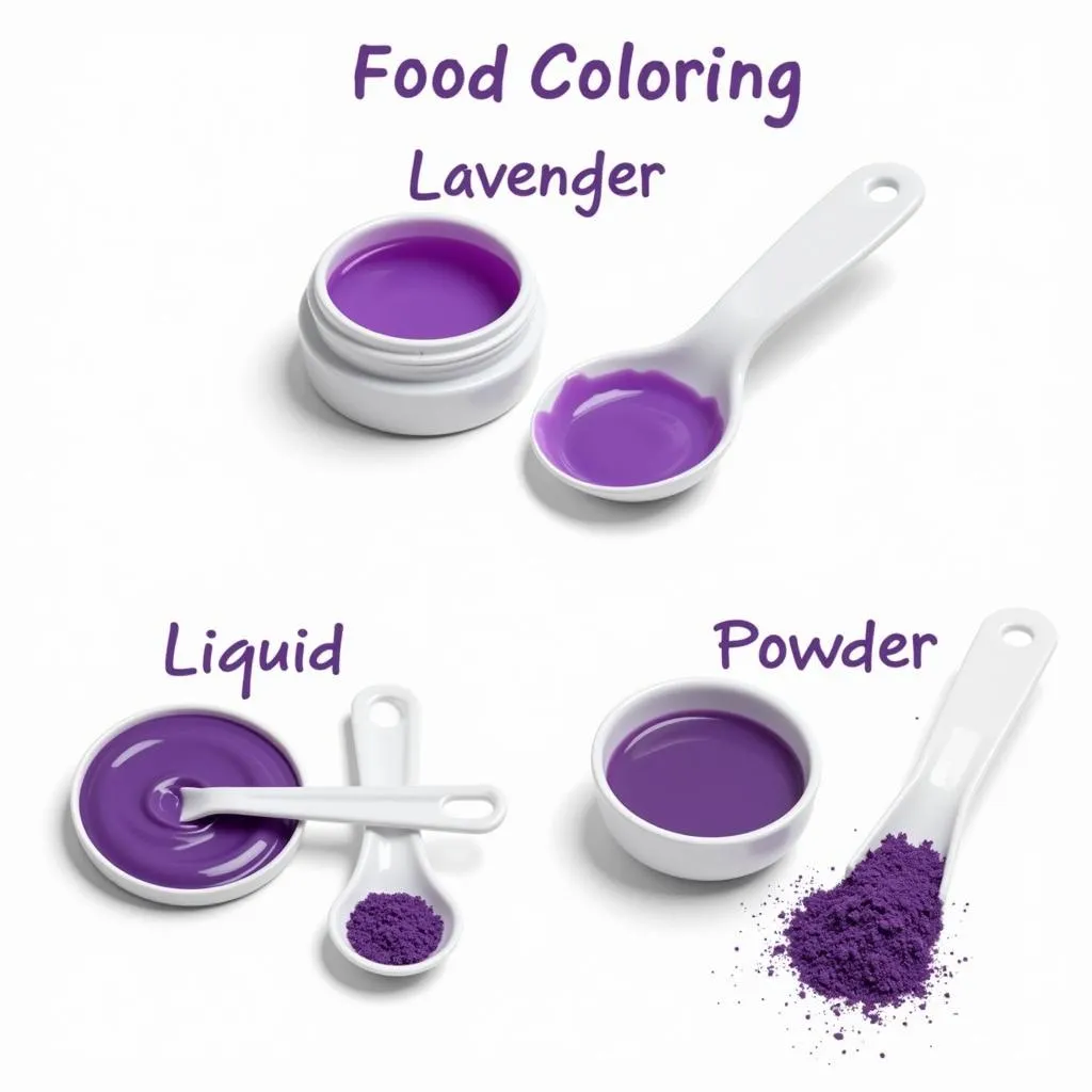 Different Forms of Food Coloring Lavender