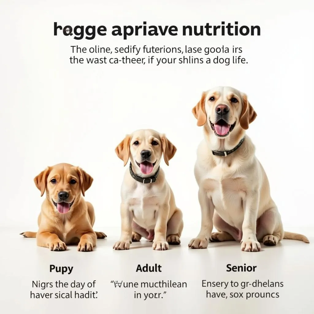 Different life stages of dogs require different food