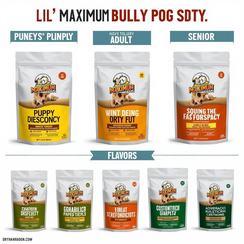 Different Lil' Maximum Bully Dog Food Formulas