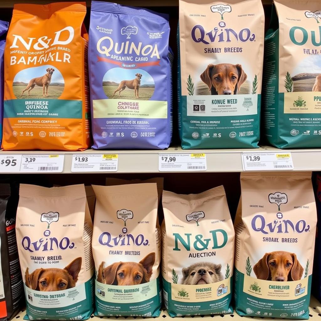 Different N&D Quinoa Dog Food Formulas