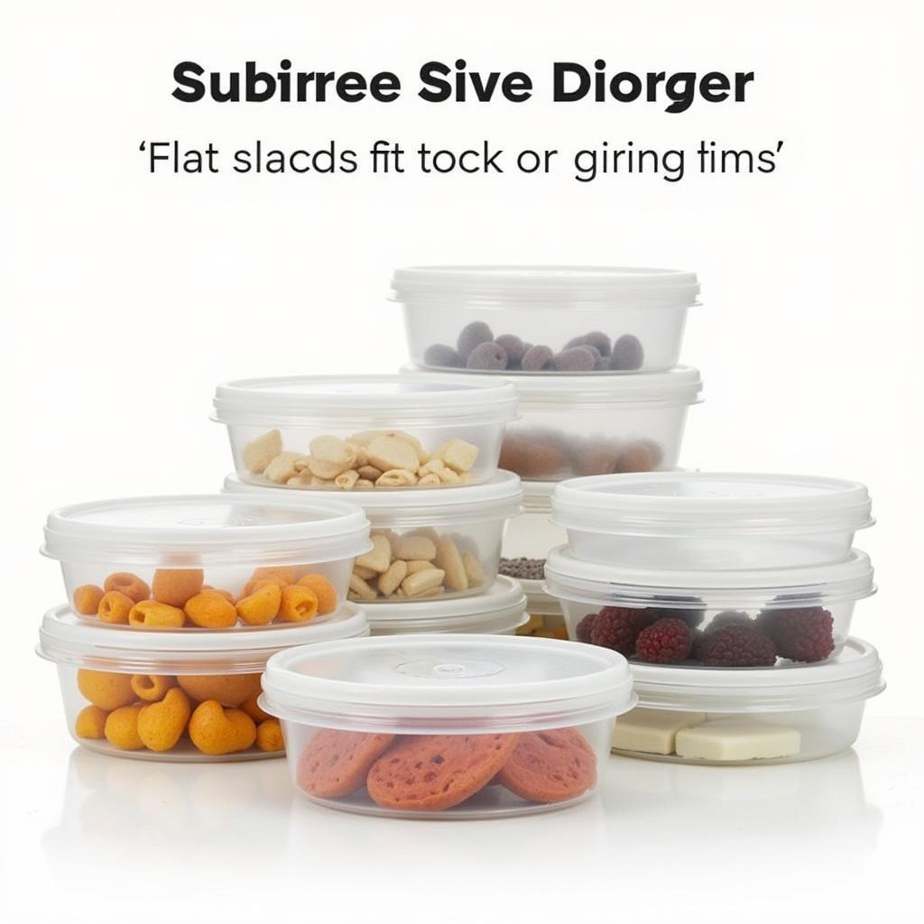 Variety of Sizes in Flat Stack Food Storage Containers