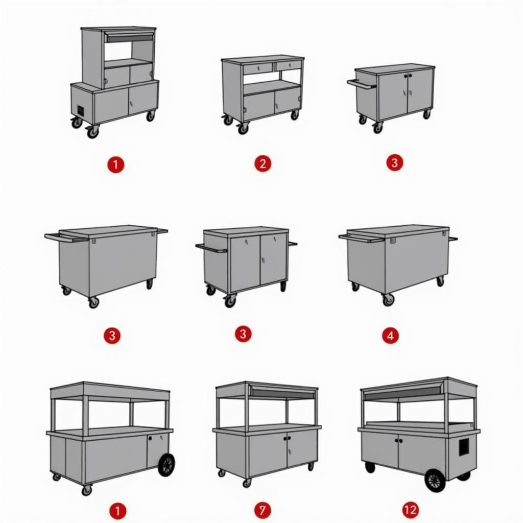 Variety in Aircraft Food Cart Models