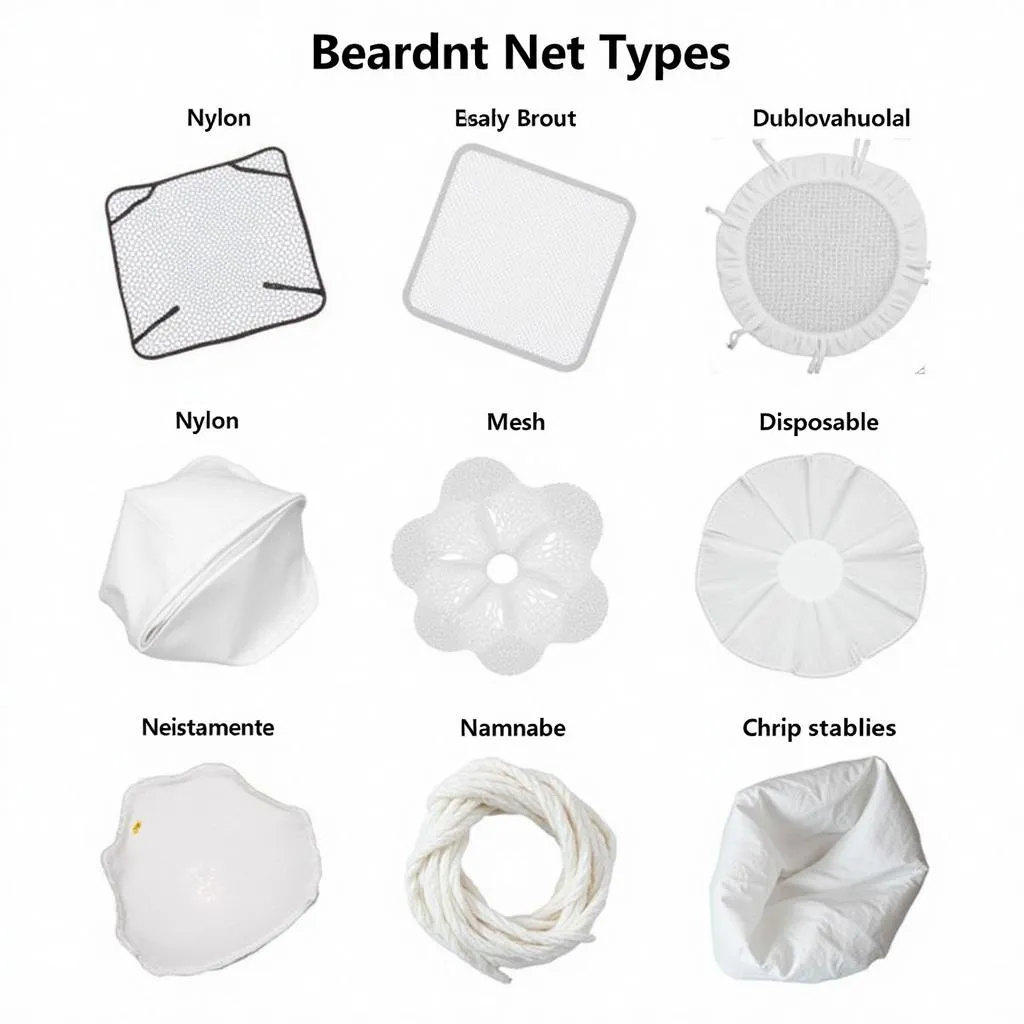 Various Styles of Beard Nets for Food Service