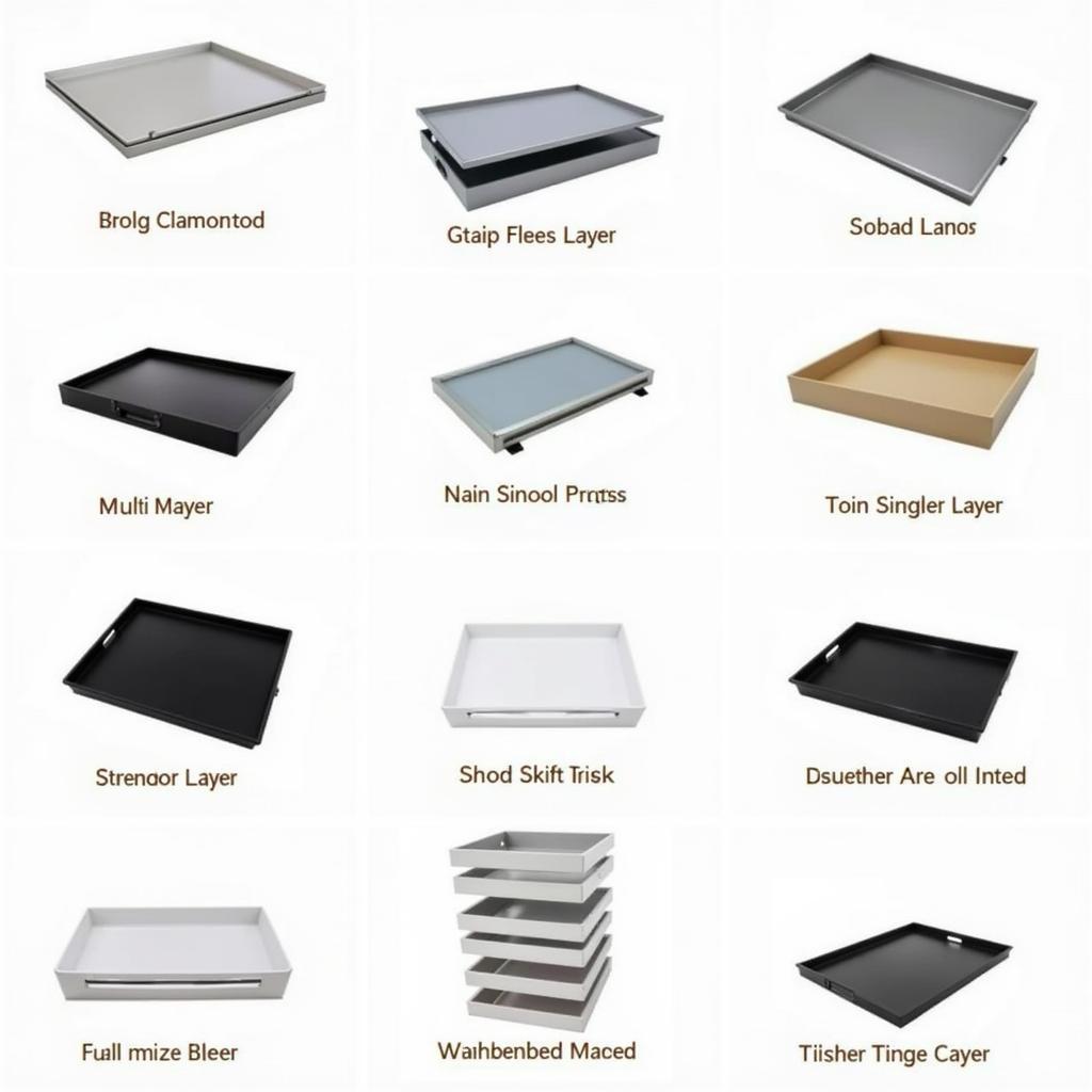 Different types of cooling trays