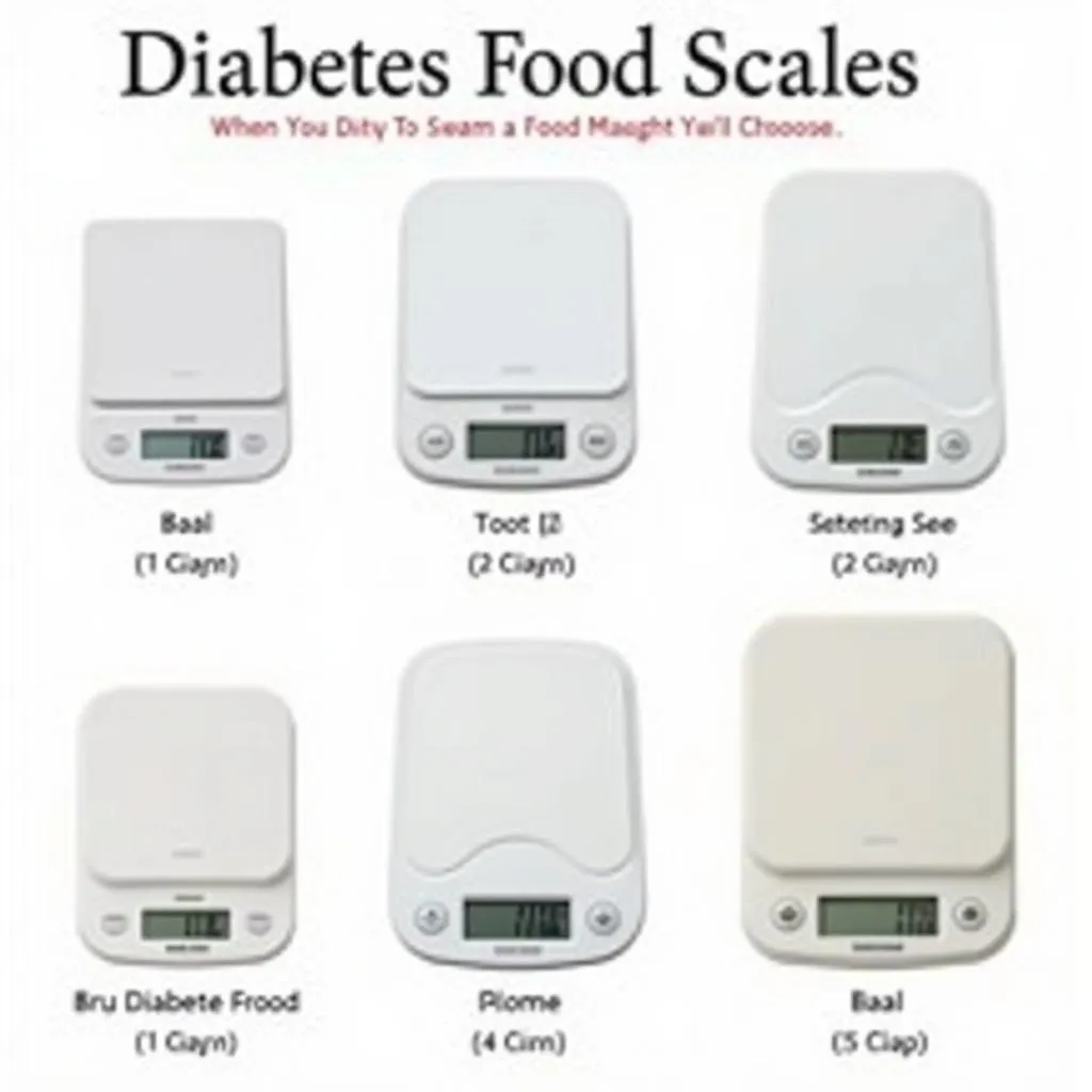 Different types of diabetes food scales