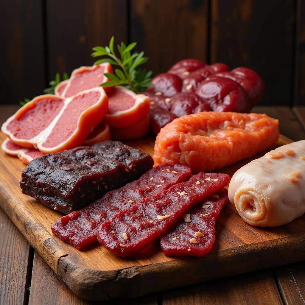 Various Dried Meat Products