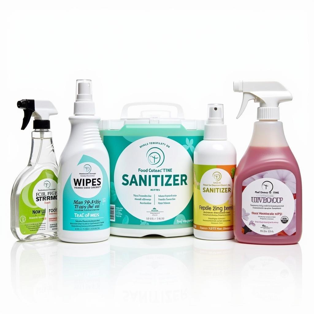 Various forms of food contact surface sanitizers