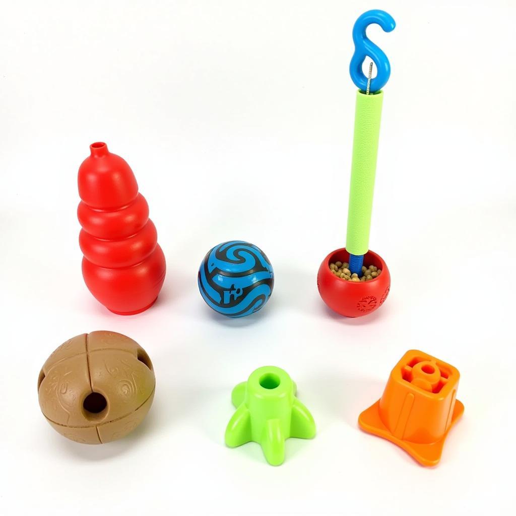 Various food dog toys for different needs and preferences