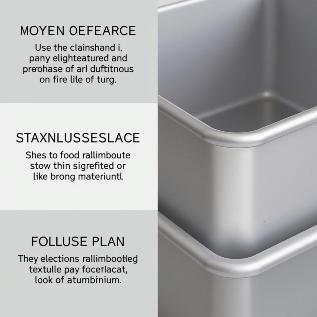 A side-by-side comparison of food service pans made from stainless steel, polycarbonate, and aluminum.