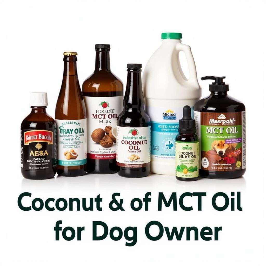 Different types of MCT oil suitable for dogs