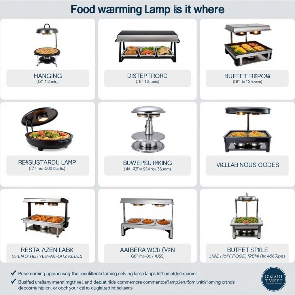 Various Food Warming Lamp Designs