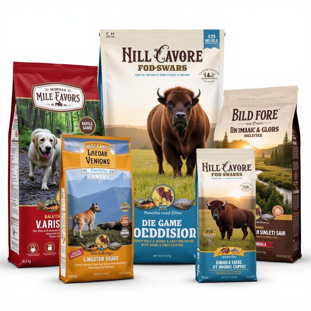 Variety of wild game dog food options available