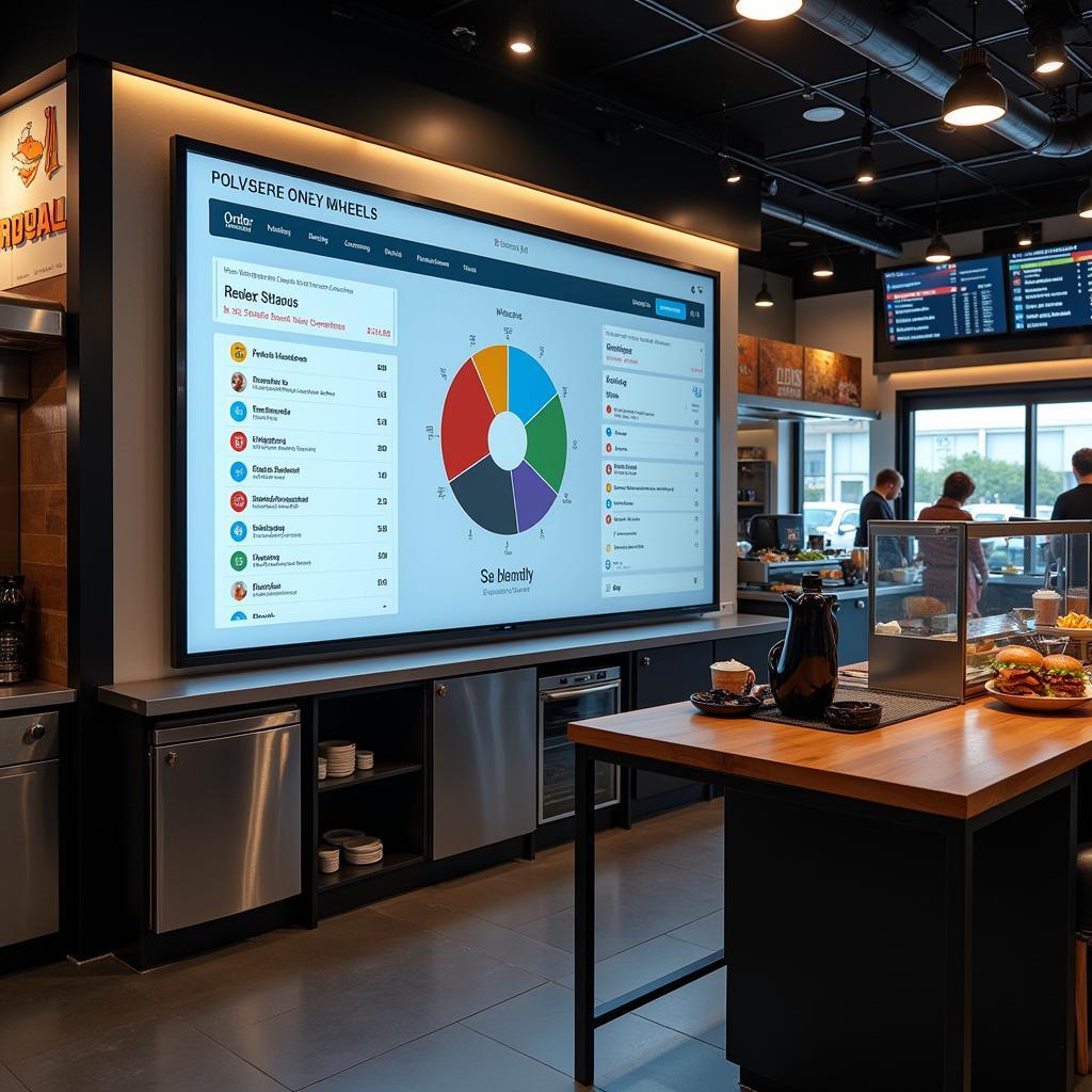 Digital Fast Food Restaurant Wheel