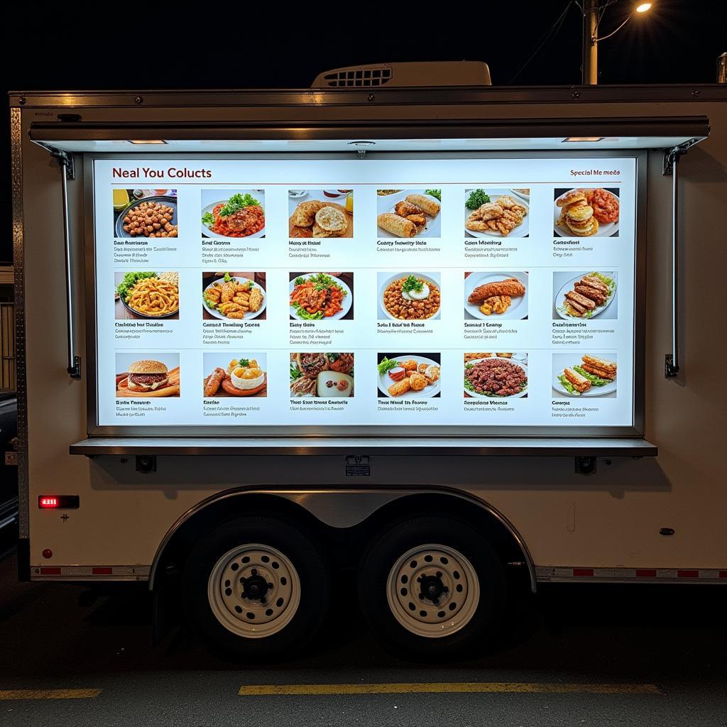 Digital Menu Board for Food Trucks