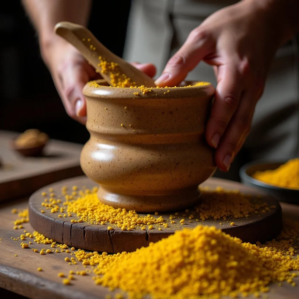 A glimpse into the traditional Dijon mustard-making process.