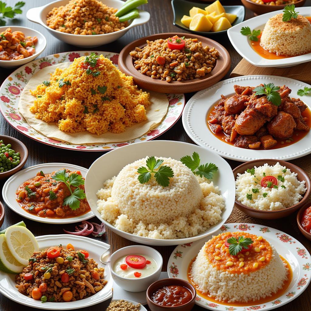 Diri Food Variety: A Colorful Spread of Dishes