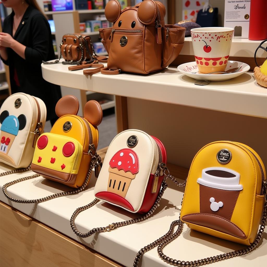 disney food loungefly crossbody bag display