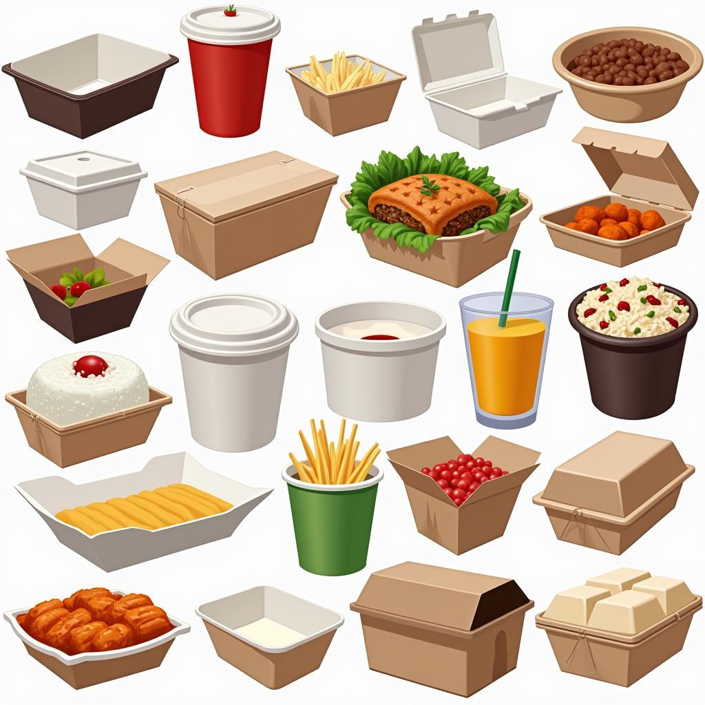 Various Types of Disposable Food Containers