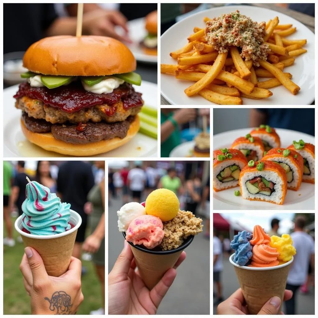 Diverse food truck offerings at the Stratham festival