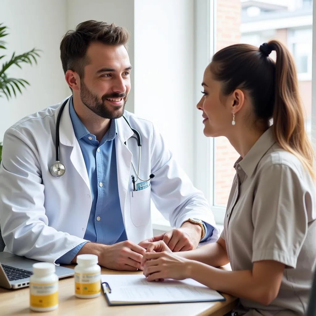 Doctor Consulting Patient about Supplements