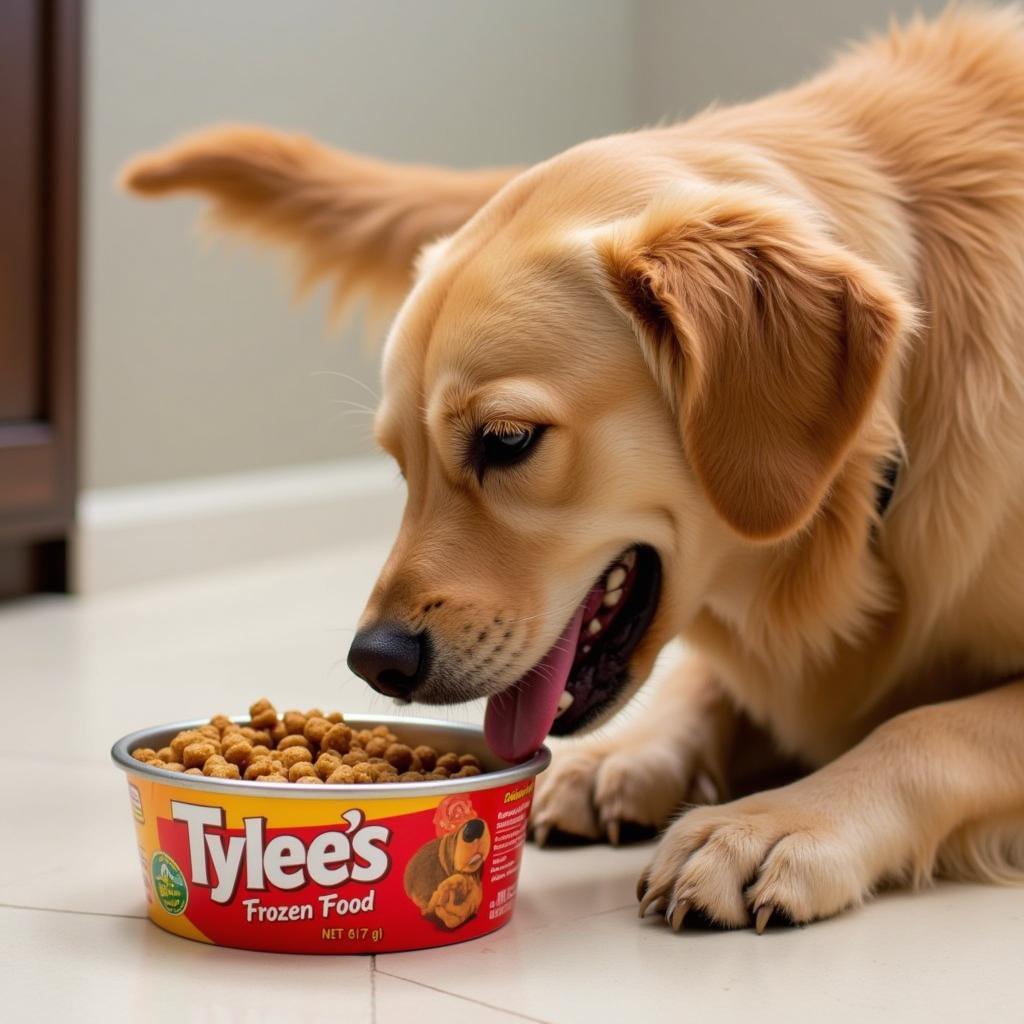 Happy Dog Eating Tylee's