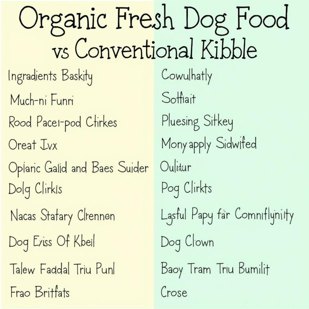 Comparing Organic and Conventional Dog Food