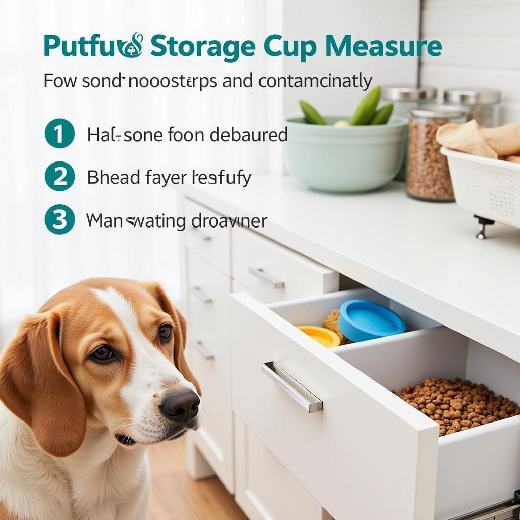 Proper Storage of Dog Food Cup Measure