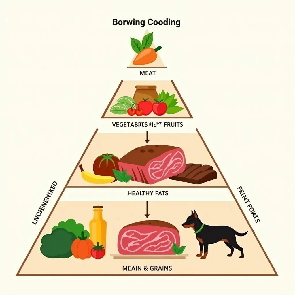 Canine Food Pyramid Illustration