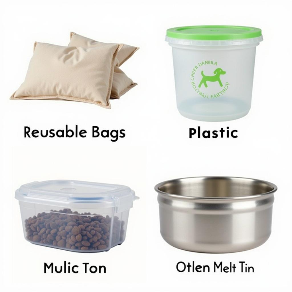 Various Dog Food Storage Containers