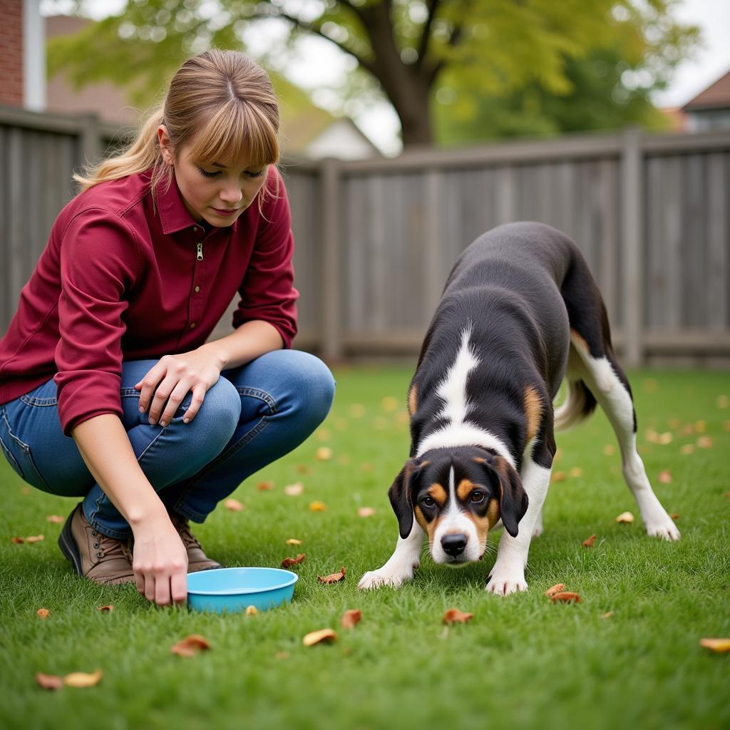 Dog Vomiting Outside