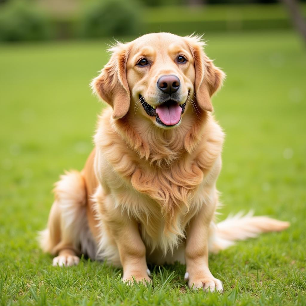 Golden Retriever with a Shiny Coat