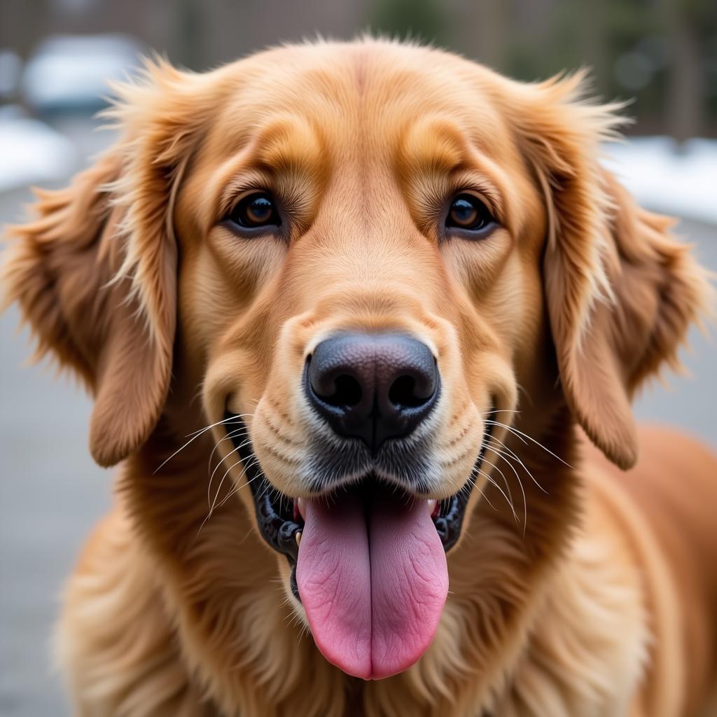 Happy Dog with a Shiny Coat