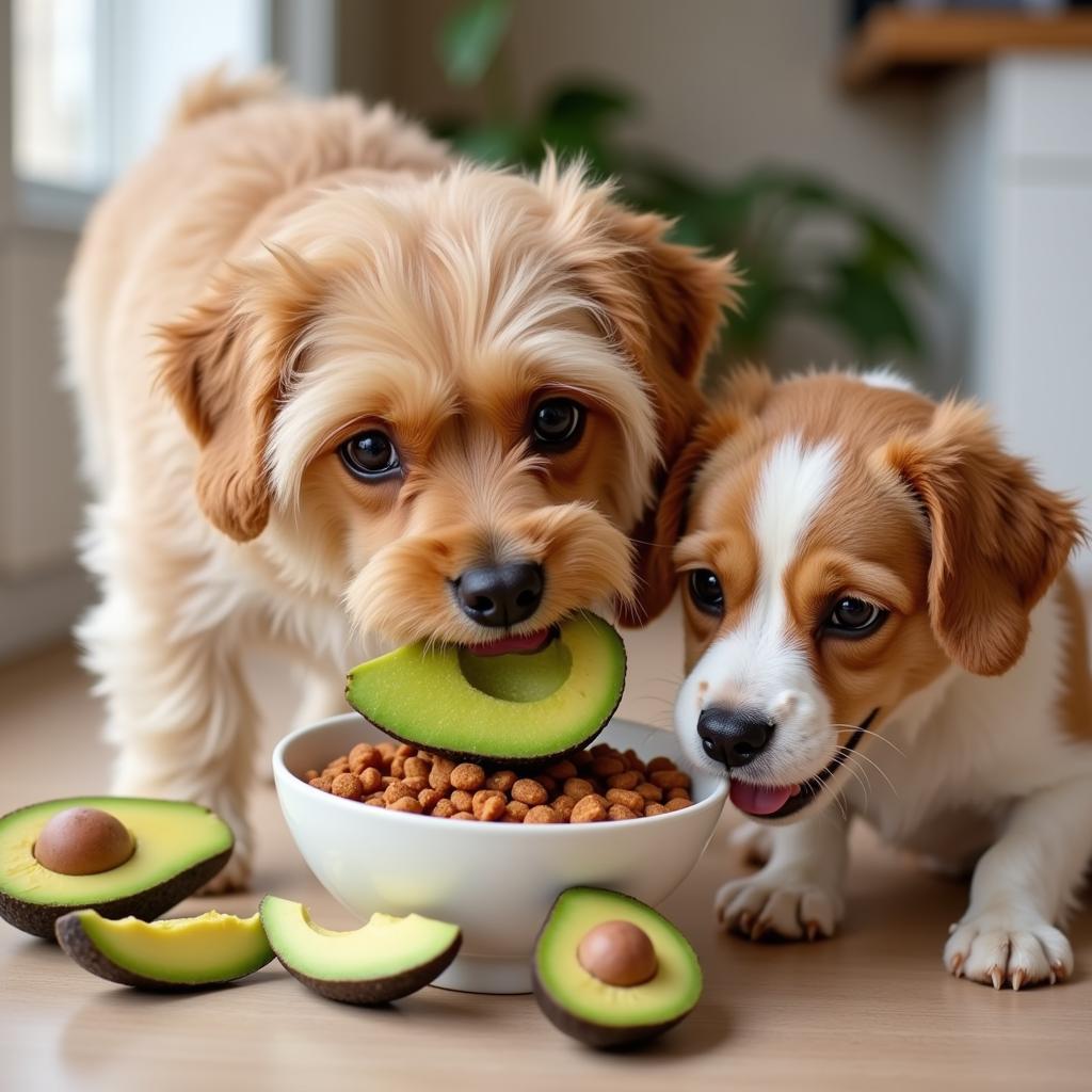 Dogs Eating Avocado