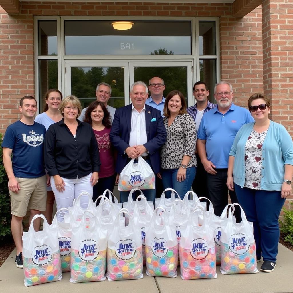 Donating food and household items to Medway food pantry