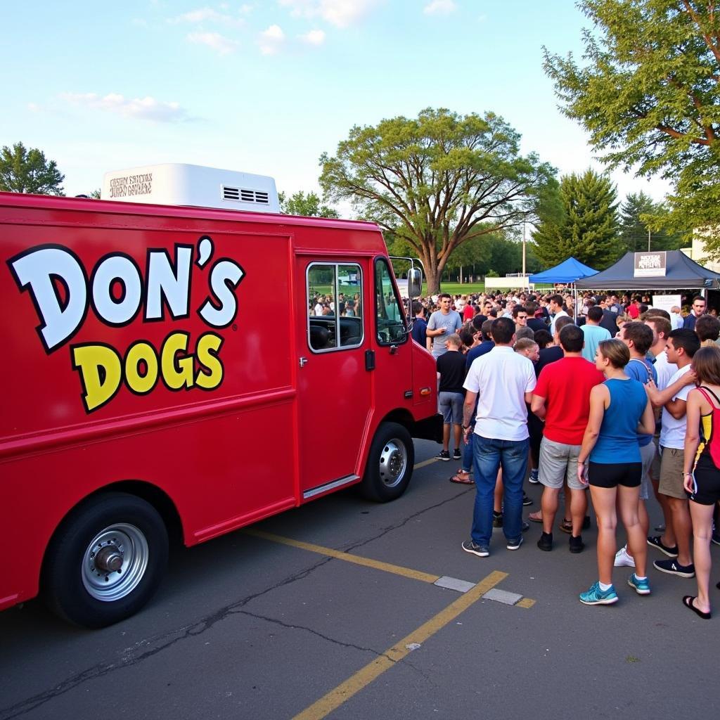 Don's Dogs Food Truck Parked at a Local Event