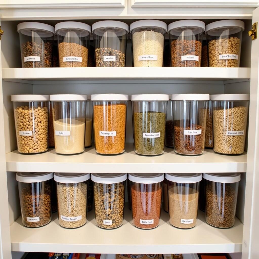 Pantry Organization with Dried Food Bulk