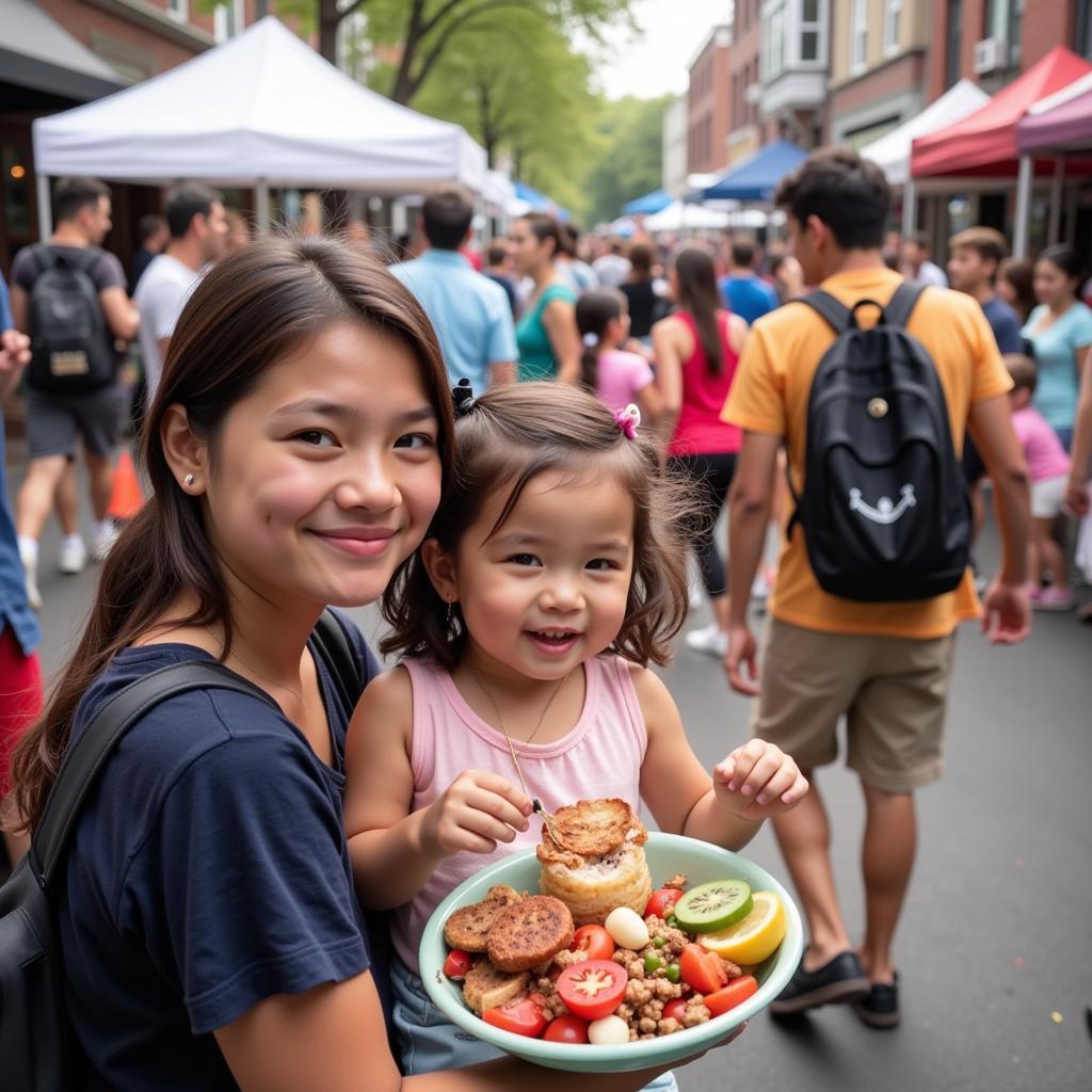 Families Enjoying the East Passyunk Food Festival