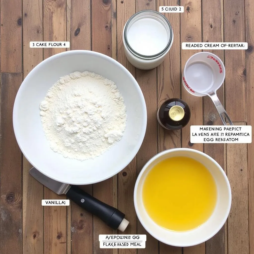 Ingredients for Eggless Angel Food Cake