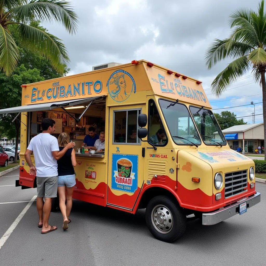 A close-up of the El Cubanito food truck in Miami