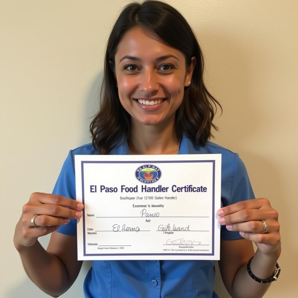 El Paso Food Handler Holding Certificate