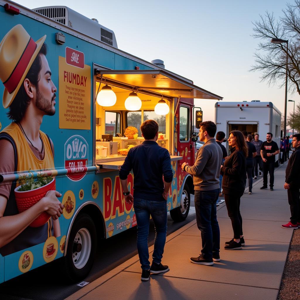 El Paso Food Truck Serving Customers