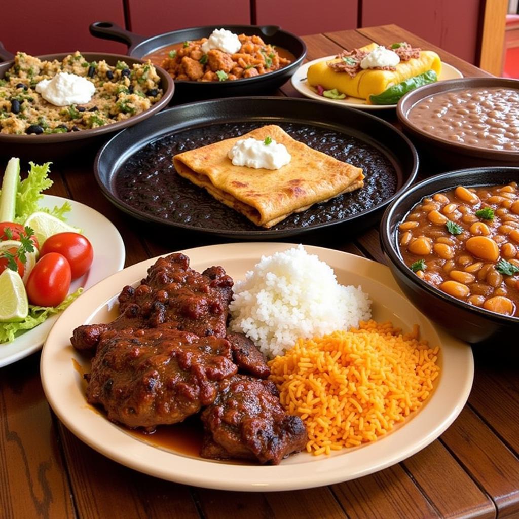 Classic Dishes at El Pato Mexican Restaurant