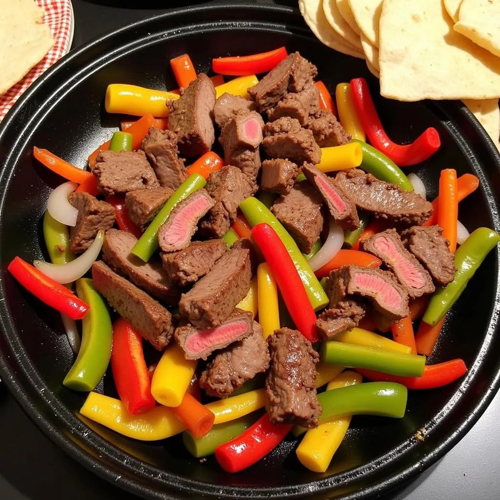 Sizzling Fajitas at El Patron