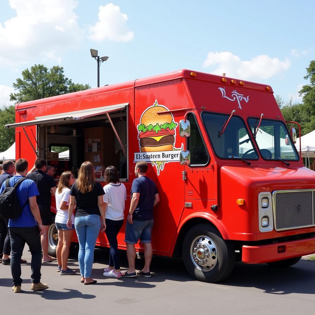 El Sarten Burger Food Truck parked at a local event