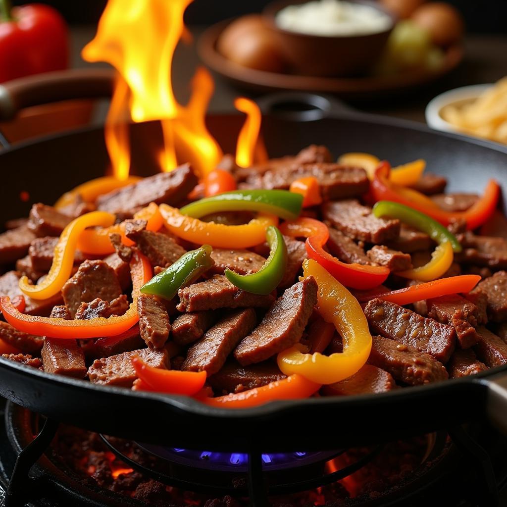 Sizzling Fajitas Platter at El Zarape